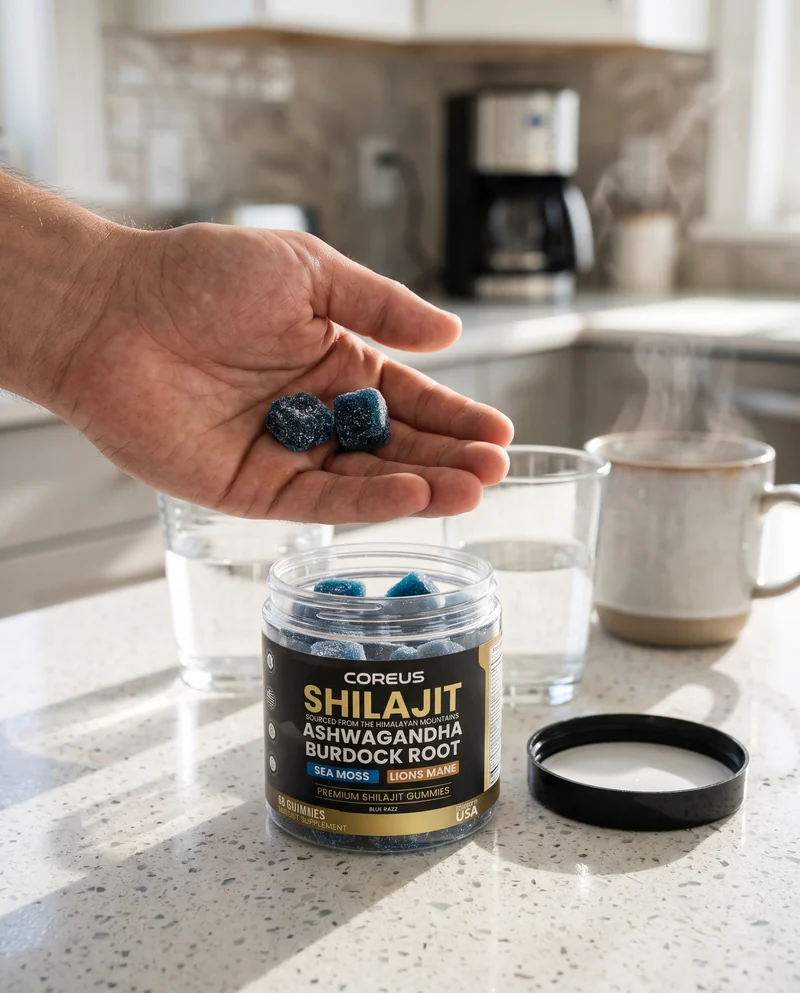Taking Alpha Stack gummies with morning coffee