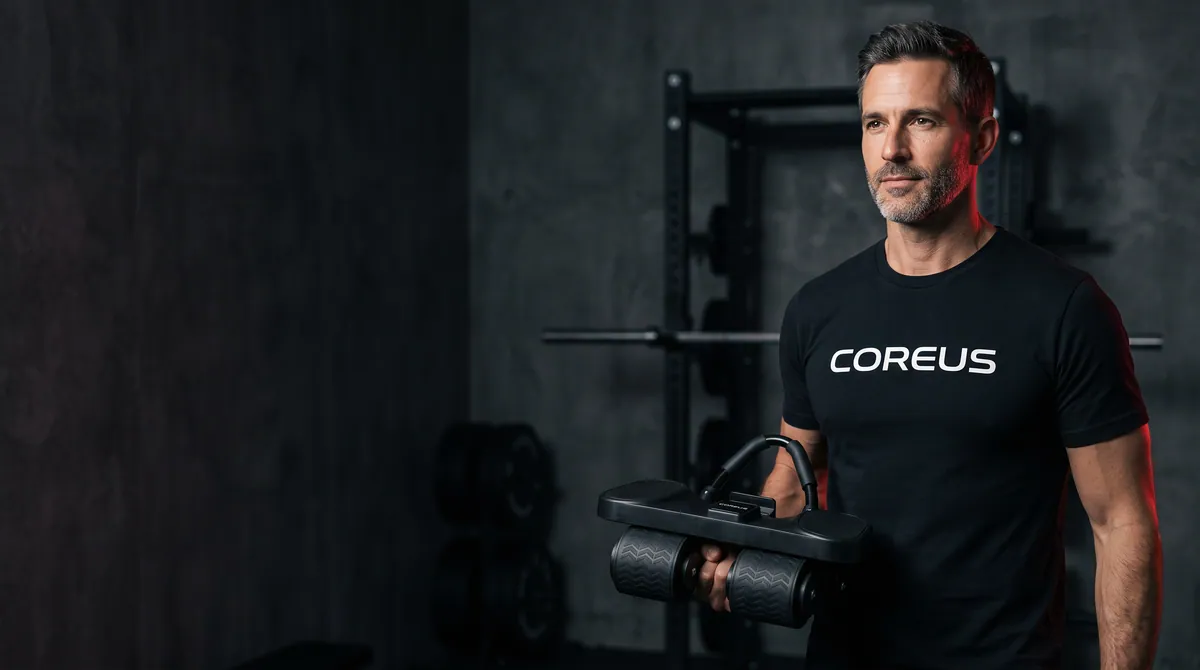 Coreus athlete with the Ab Roller Pro